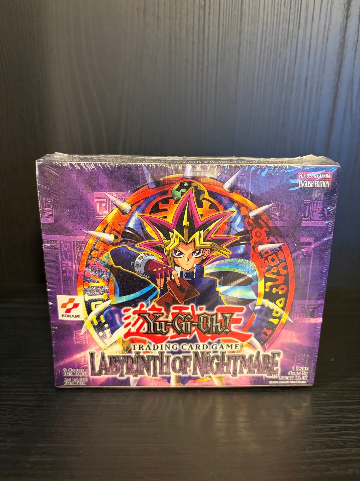 1x YuGiOh Labyrinth Of Nightmare Booster Box SEALED Display 24x Boosters Original Box LON