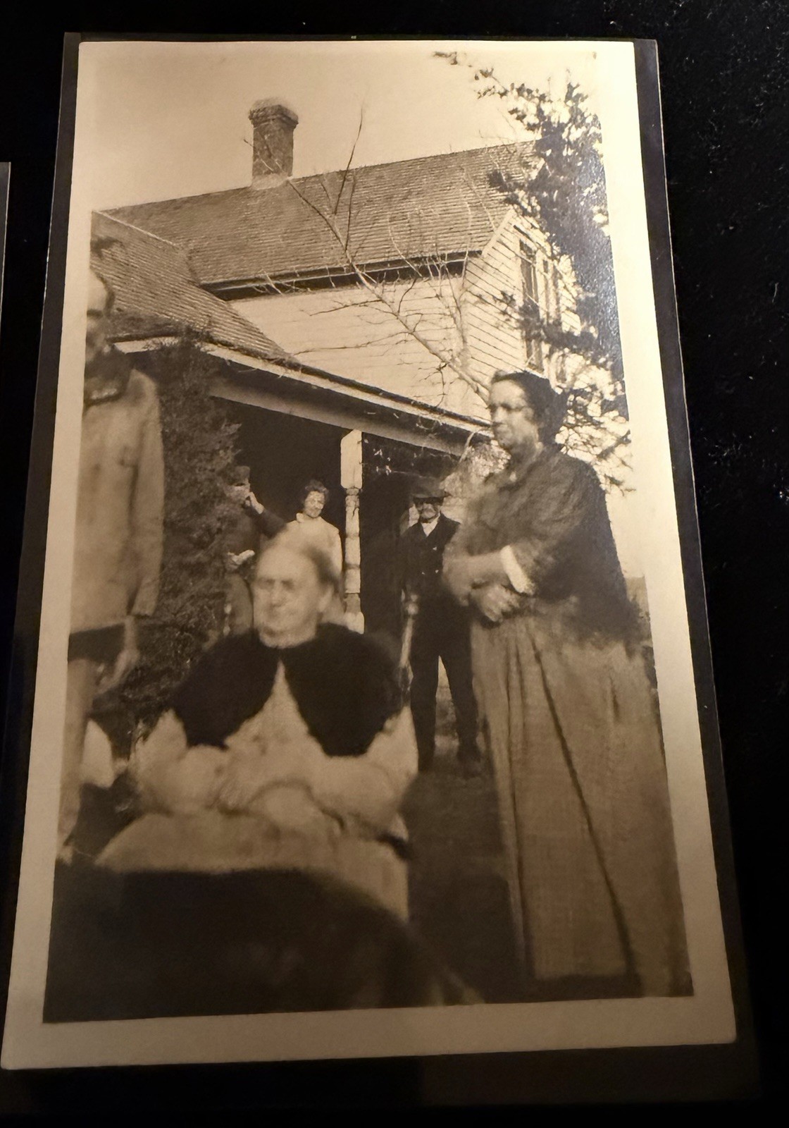 Vintage Antique RPPC Family Farmhouse Scene Women Porch Rural Americana c1910s