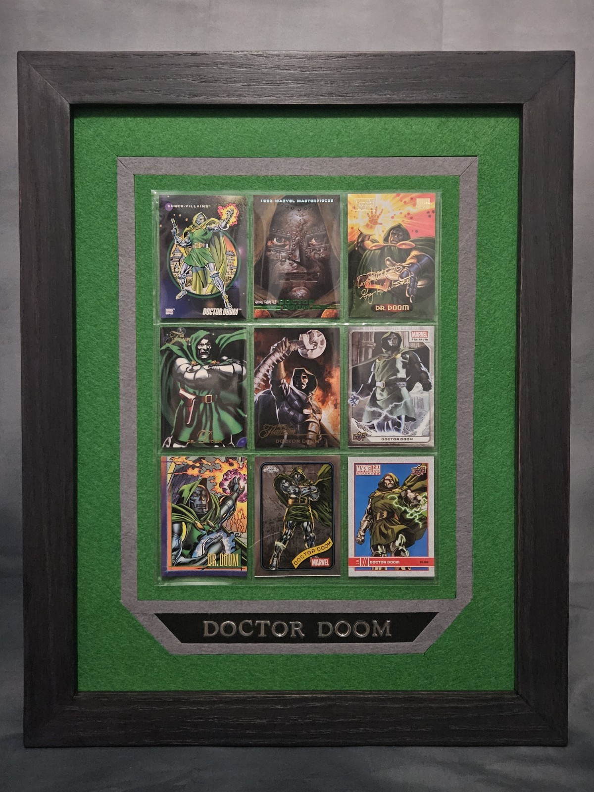 Doctor Doom Card Display - 9 Cards From 9 Different Sets