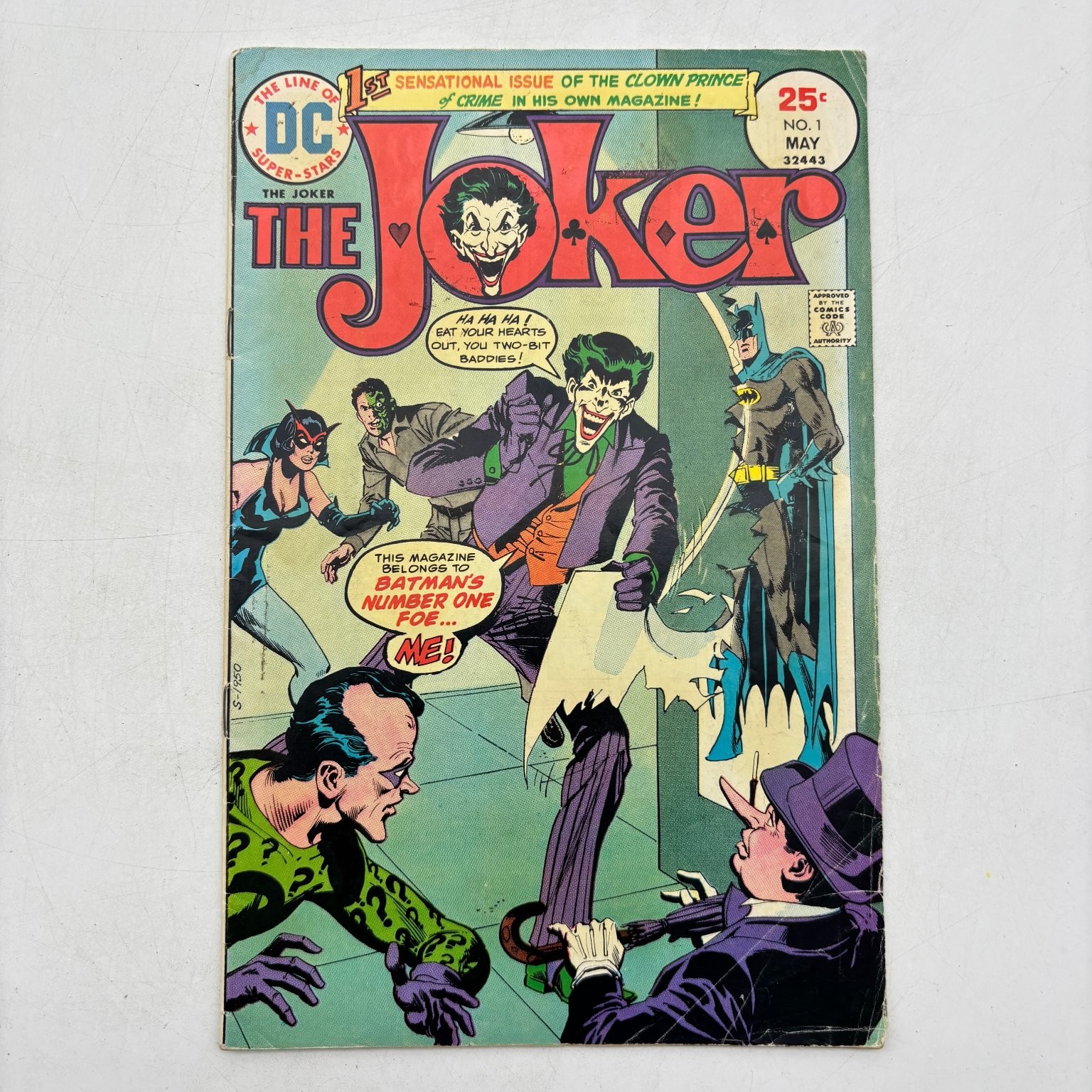The Joker #1 DC Comics 1975 First Solo Series Batman Riddler Two-Face Key