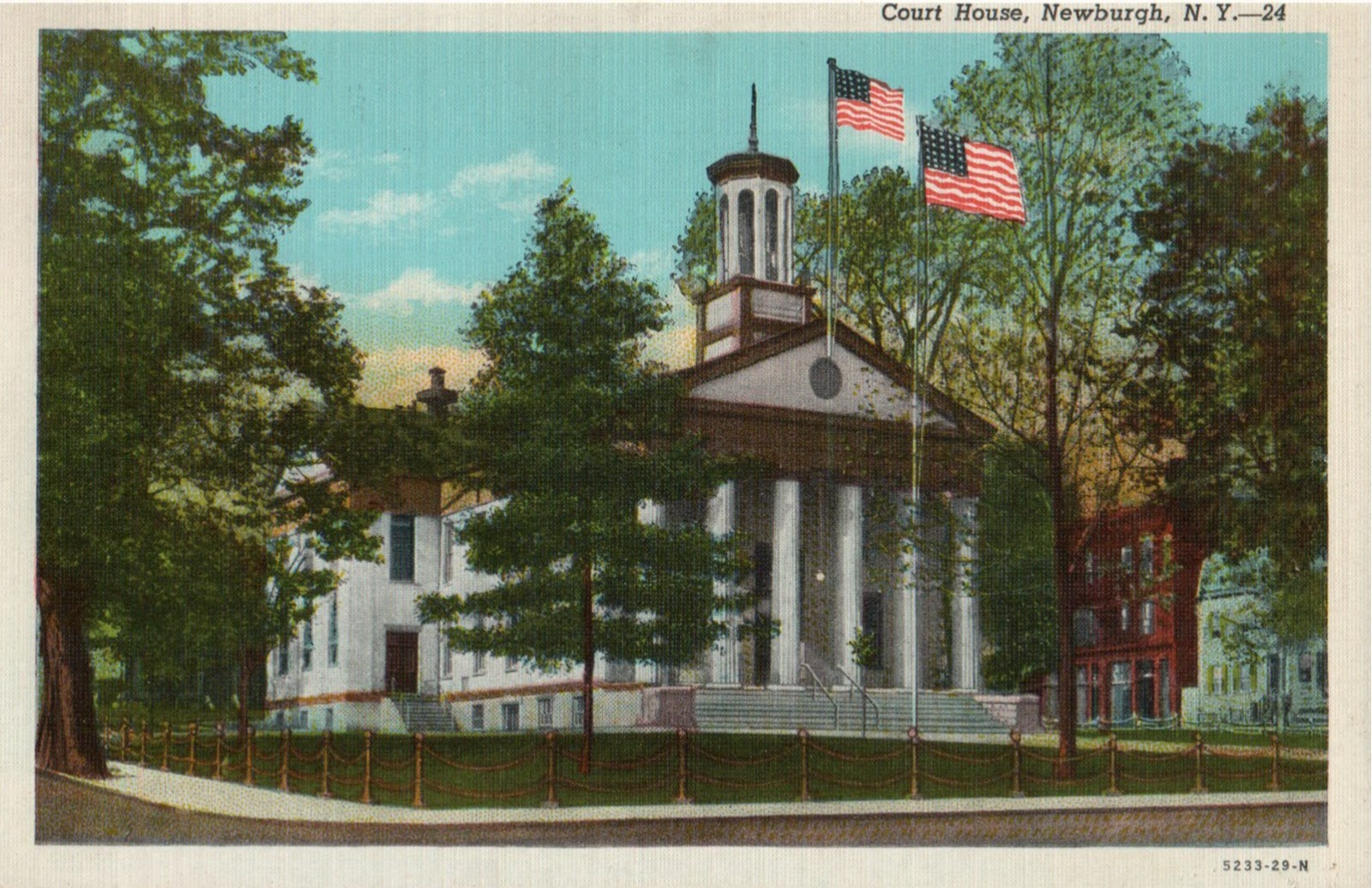 Vintage Postcard 1945 Courthouse, Newburgh, New York (NY)