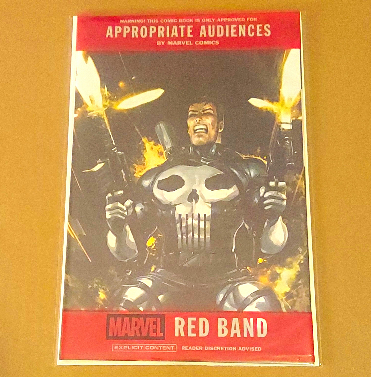 Marvel The Punisher: Red Band #5 1:50 Ratio Clayton Crain Virgin Variant Cover 