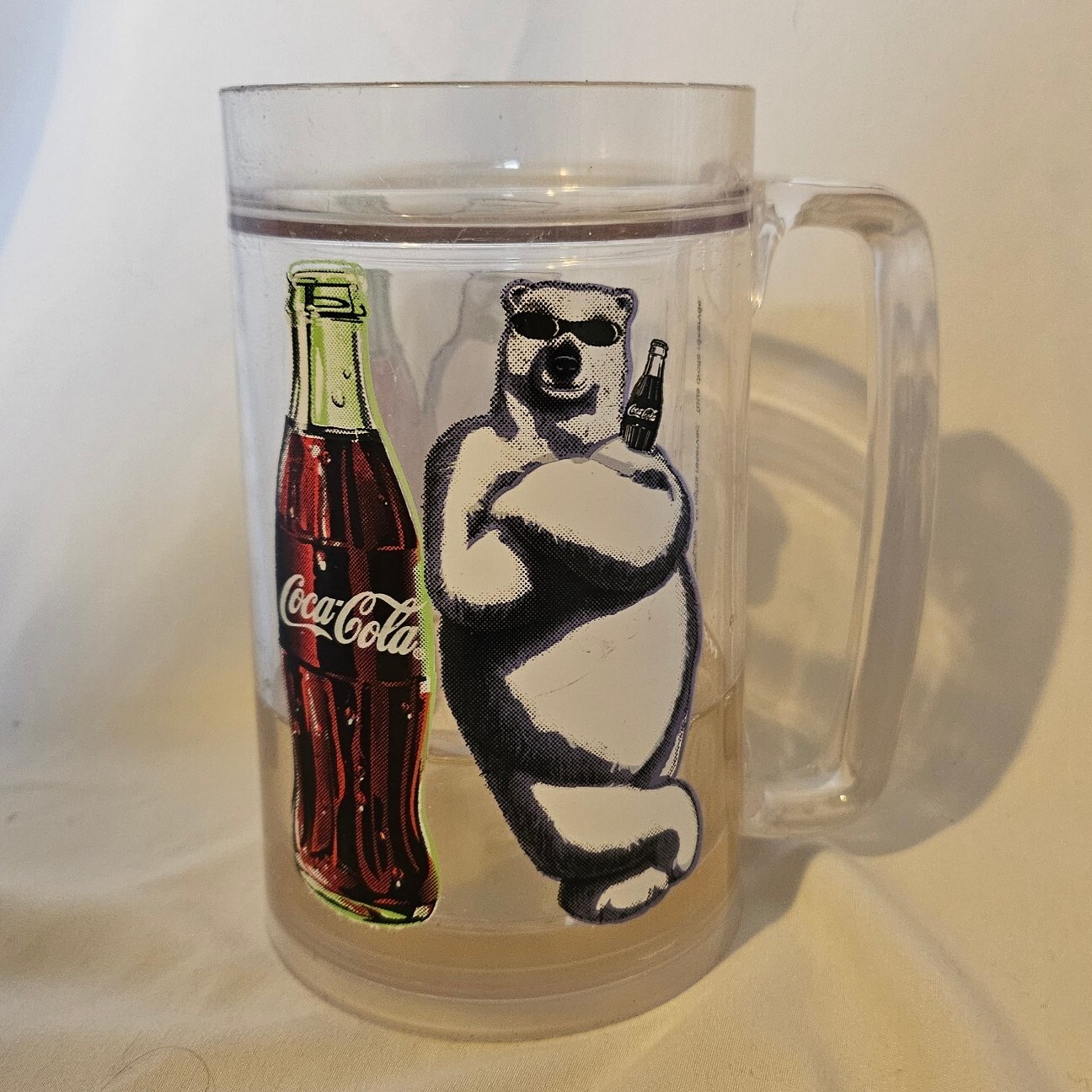 Vintage 1998 Thermoserv Double Wall Polar Bear Coca-Cola Cup
