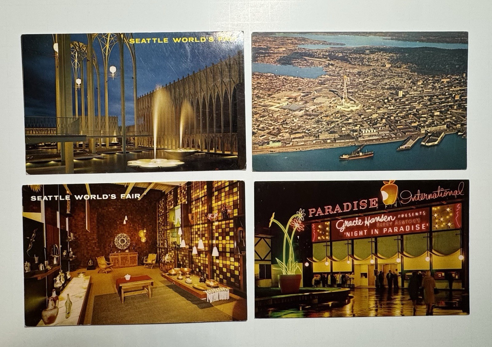 4 Post Cards Seattle World’s Fair