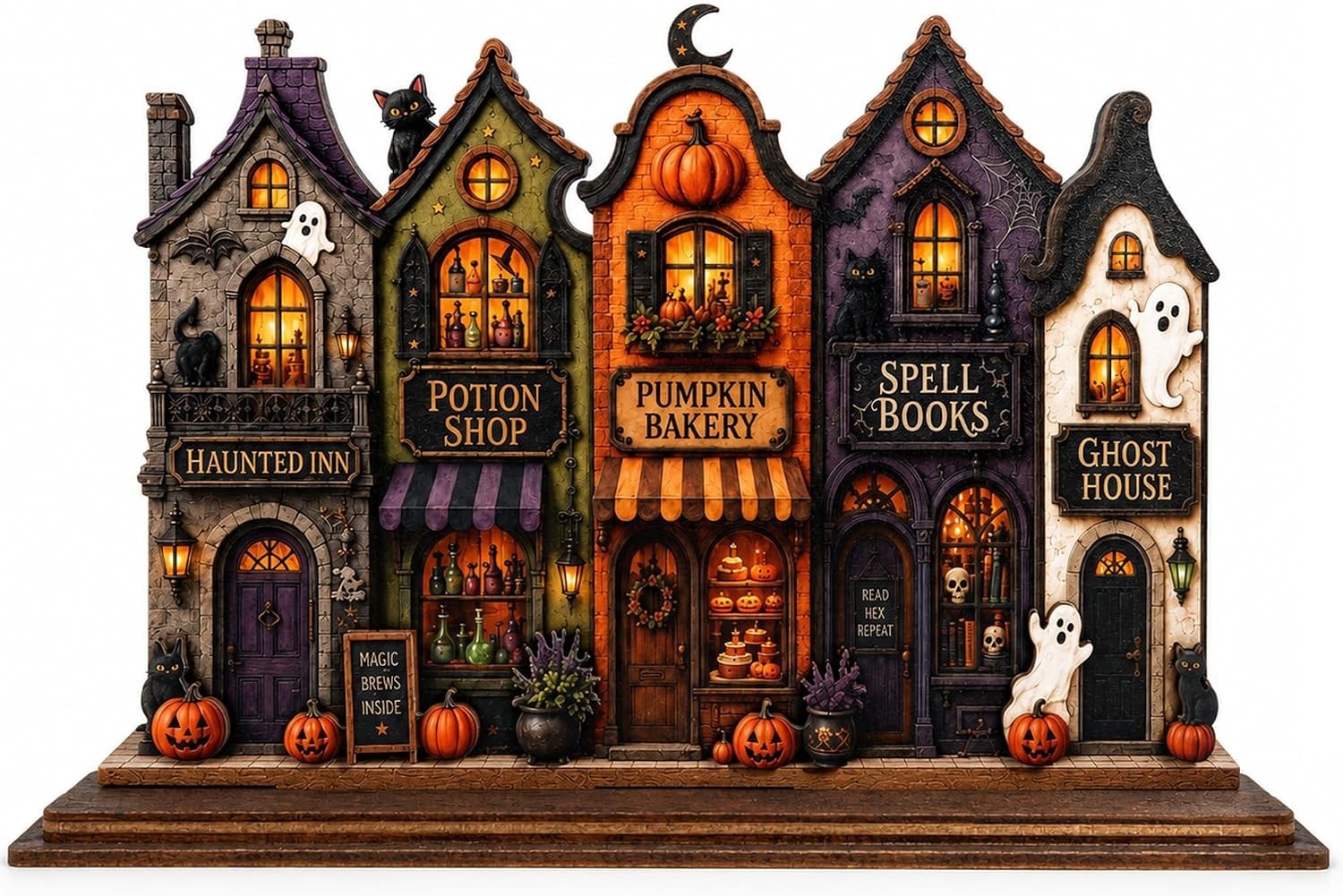 Halloween Village Haunted House, Halloween Village Houses Halloween Decor, Haunt