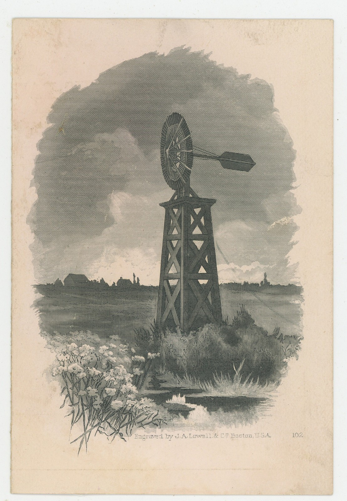 Old Fashioned Windmill 1880's Trade Card