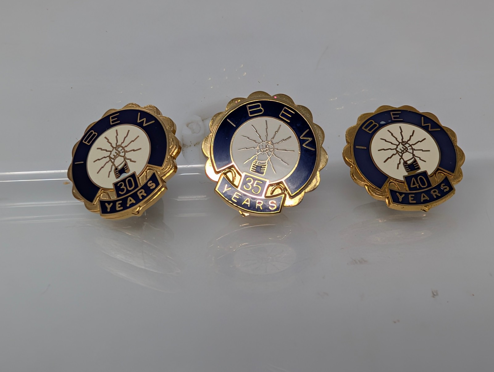 IBEW 30/35/40 Year Service Pins International Brotherhood of Electrical Workers