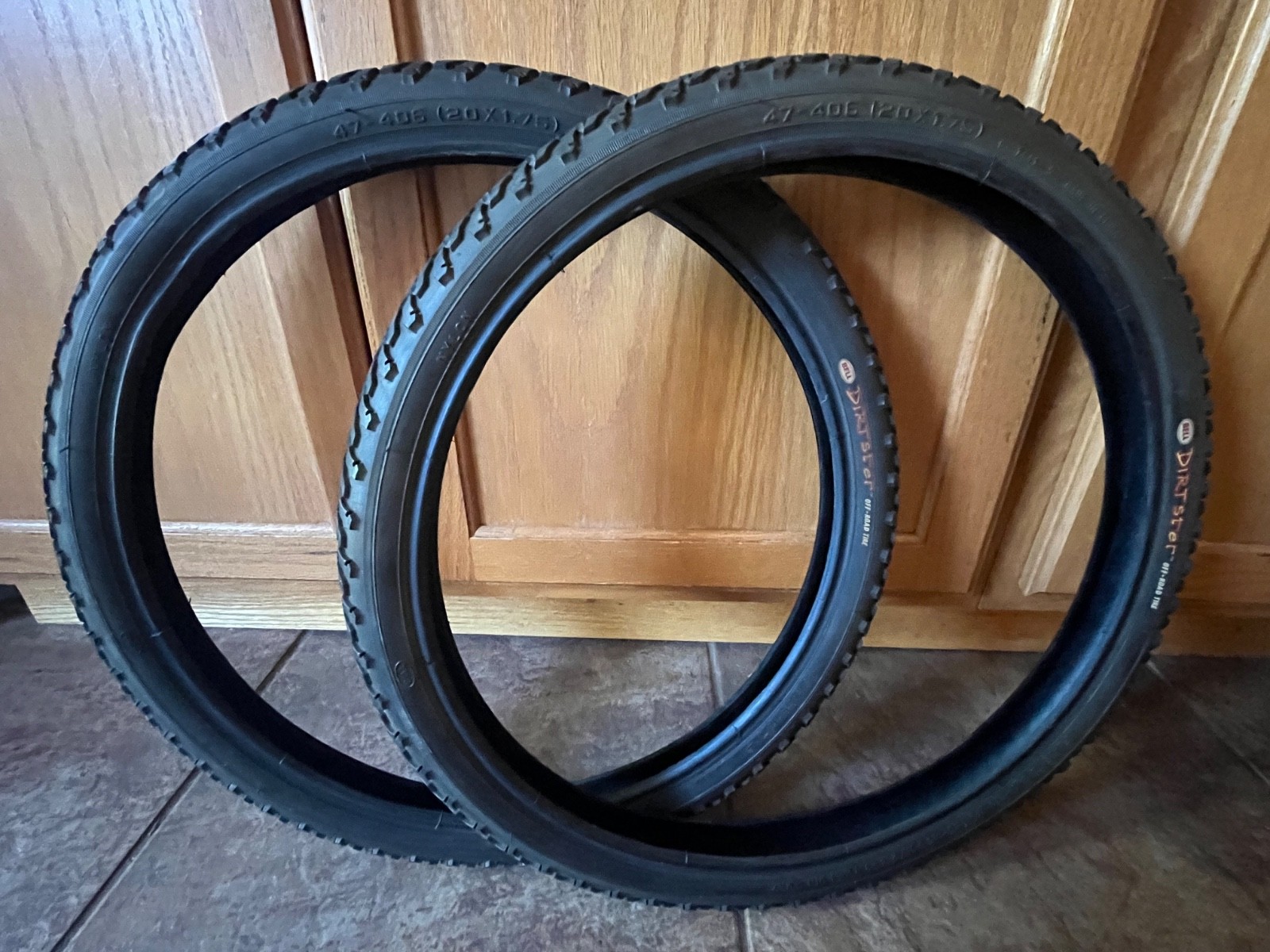 Rare Black 20 x 1.75 Bell DIRTSTER OFF-ROAD TIRES Old School BMX Racing Tioga GT
