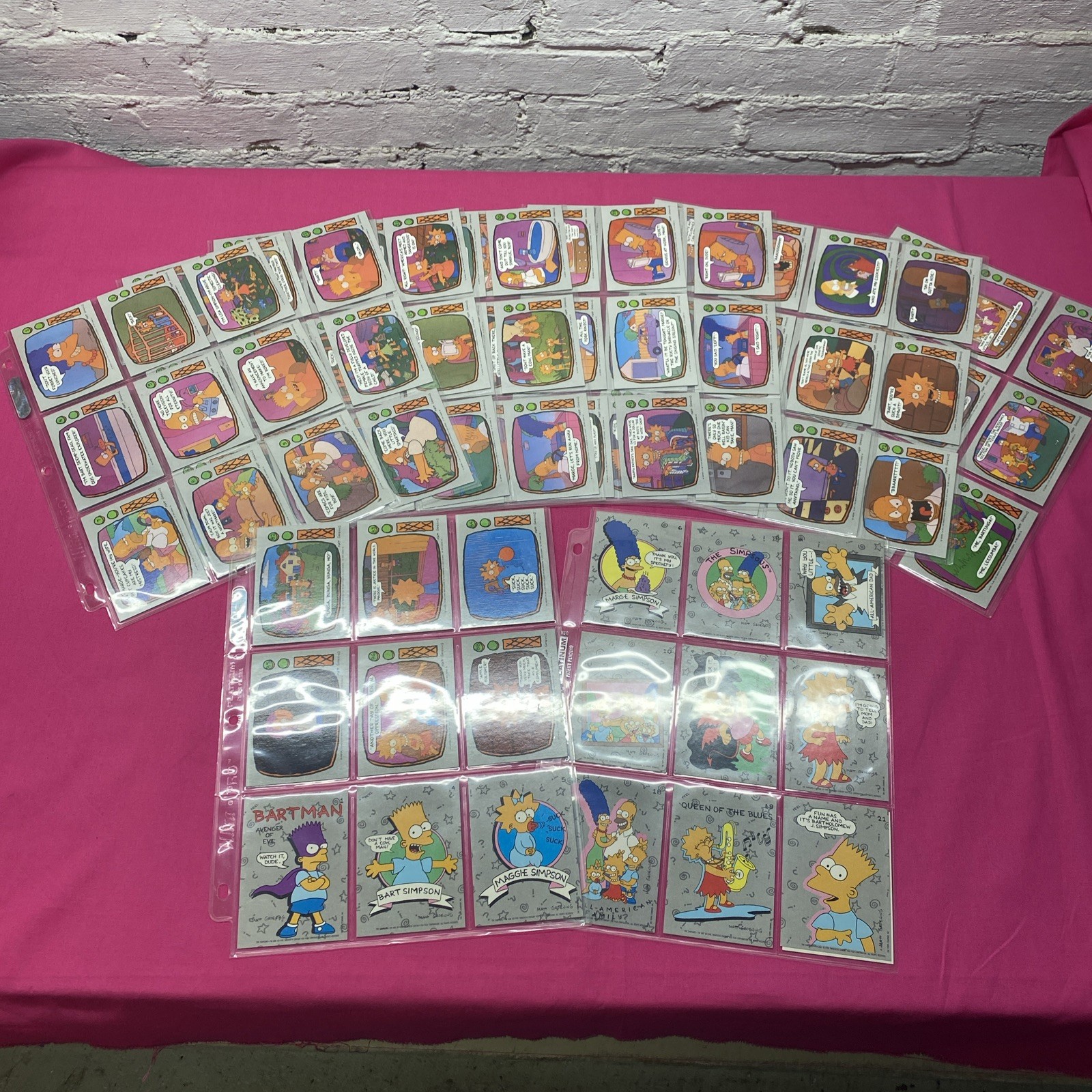 1990 Topps The Simpsons Complete Base Set  & Sticker Bartman Rookie RC 1-88
