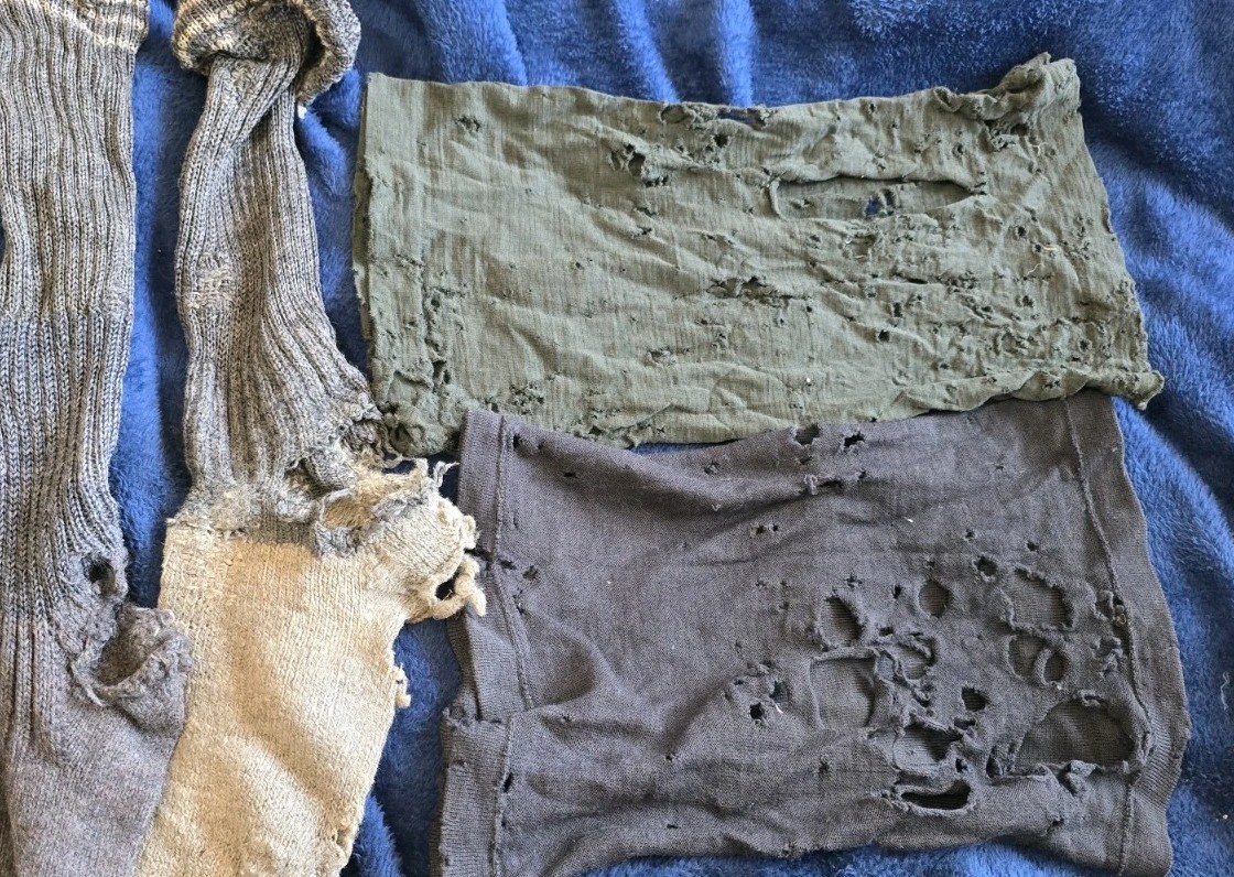 WW2 German Wehrmacht Issue  Fusslappen Foot Wraps Set ORIGINAL Field Worn RELICS