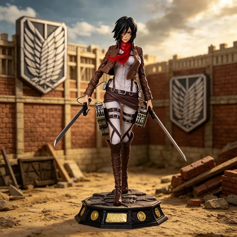 Mikasa Ackerman Statue Attack On Titan 30CM PVC Display Model Collector Figure Mikasa Ackerman Statue Attack On Titan 30CM PVC Display Model Collector Figure