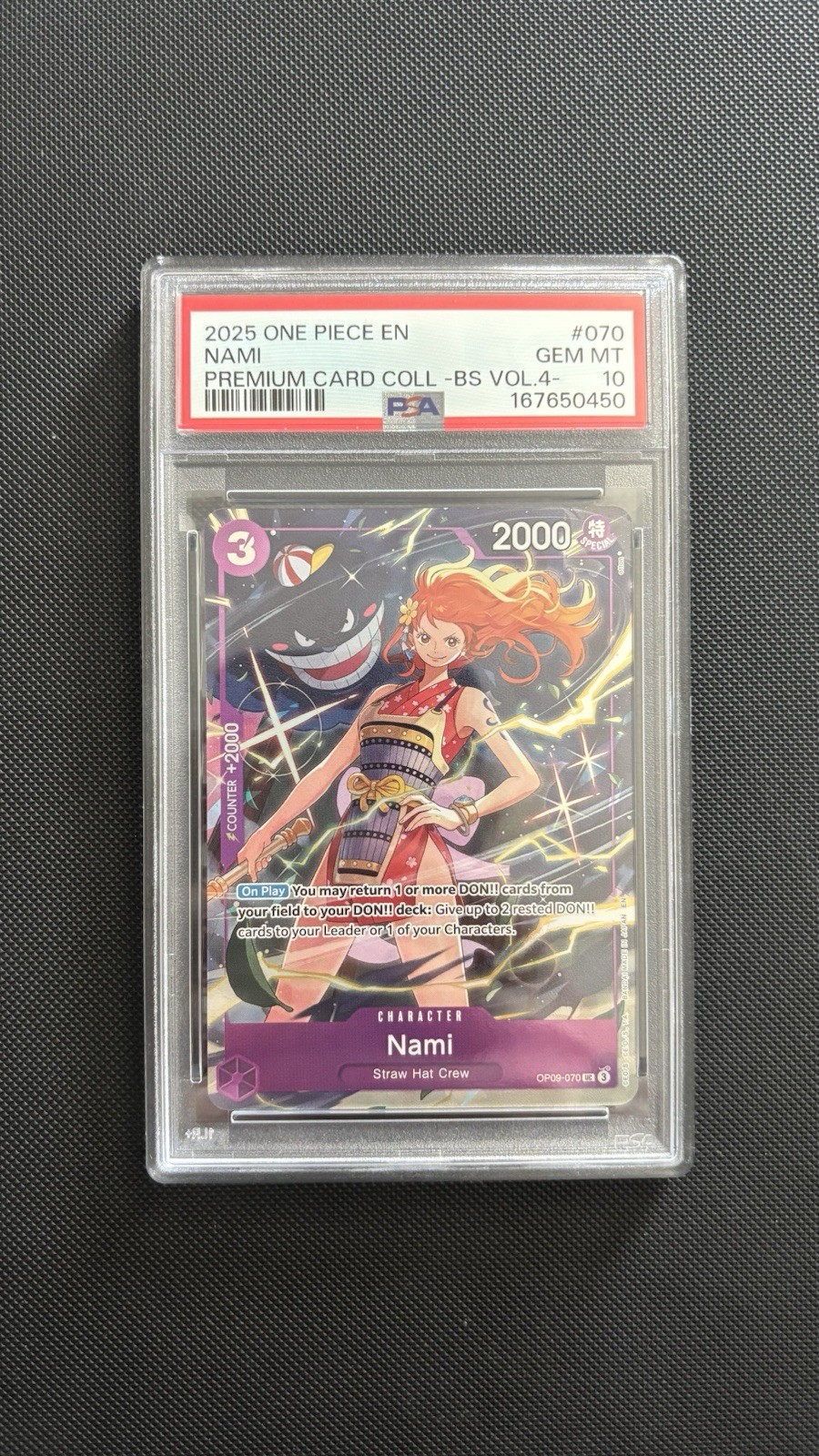 Nami OP09-070 One Piece Premium Card Collection Vol.4 - PSA 10 Gem Mint