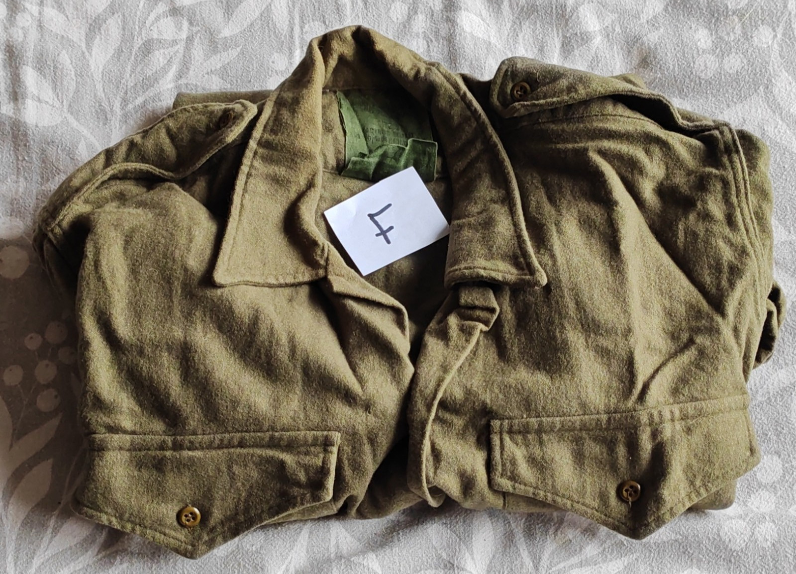 NOS Vintage British Army Woolen Shirt Size 5 1960s 1970s Ladybird Belfast MINT
