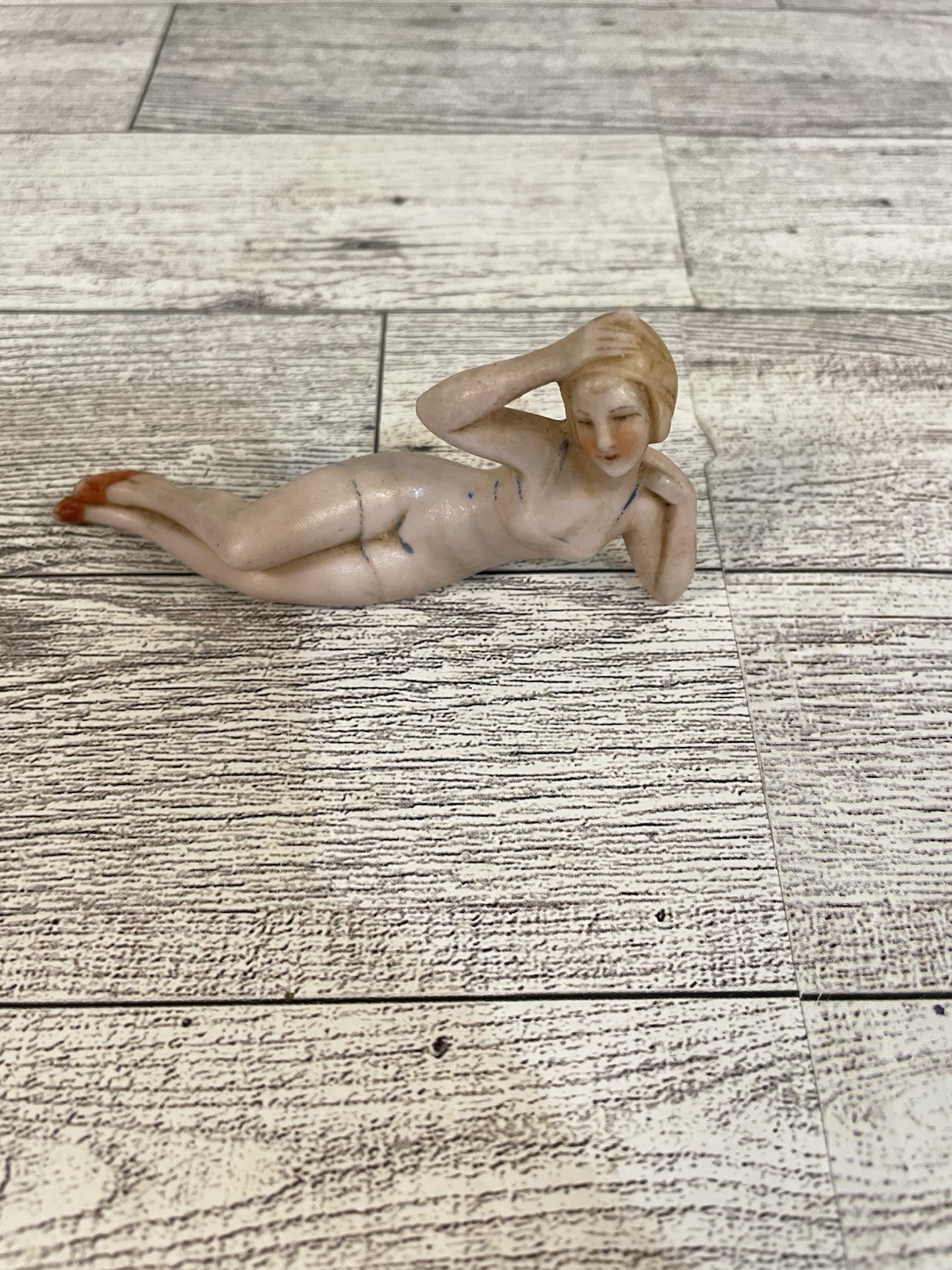 Bathing Beauty Figurine Bisque Porcelain Germany Antique 1920’s