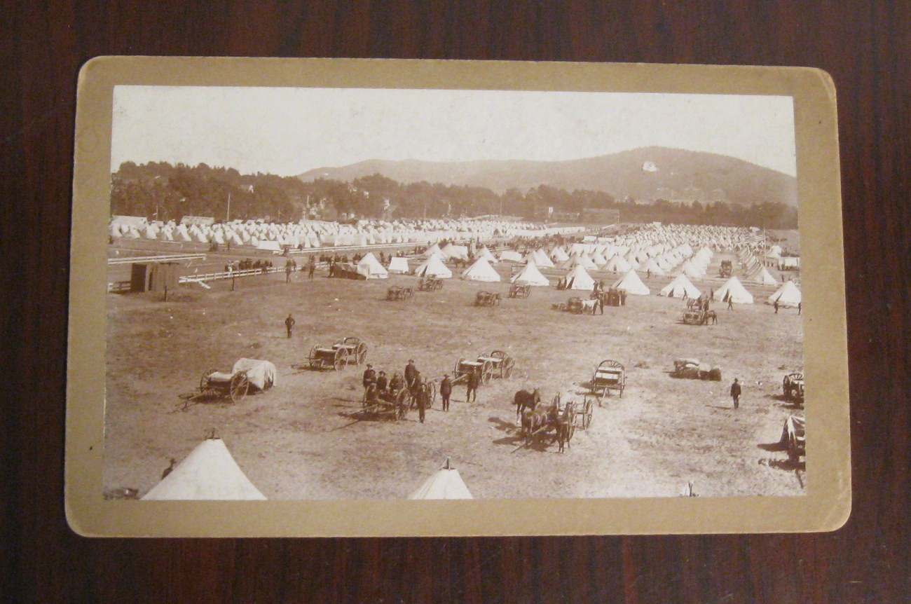 1898 Cabinet Card Photograph Spanish American War Camp Merritt San Francisco