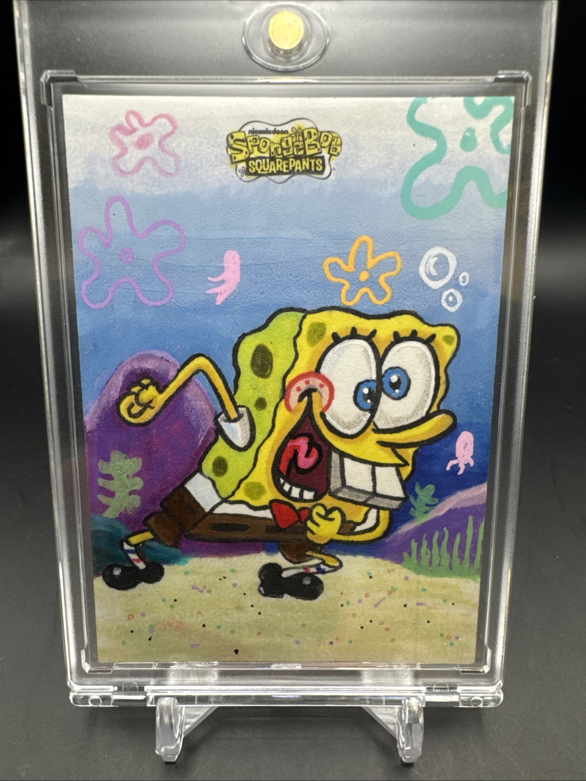 2025 Topps Chrome SpongeBob Squarepants 1/1 Artist Sketch By Slippa Chervascus