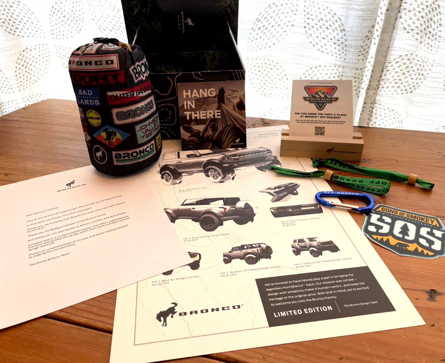 FORD Bronco Pre-Launch & Souvenir Swag Bundle ~ Design Print, Hammock, Off-Rodeo