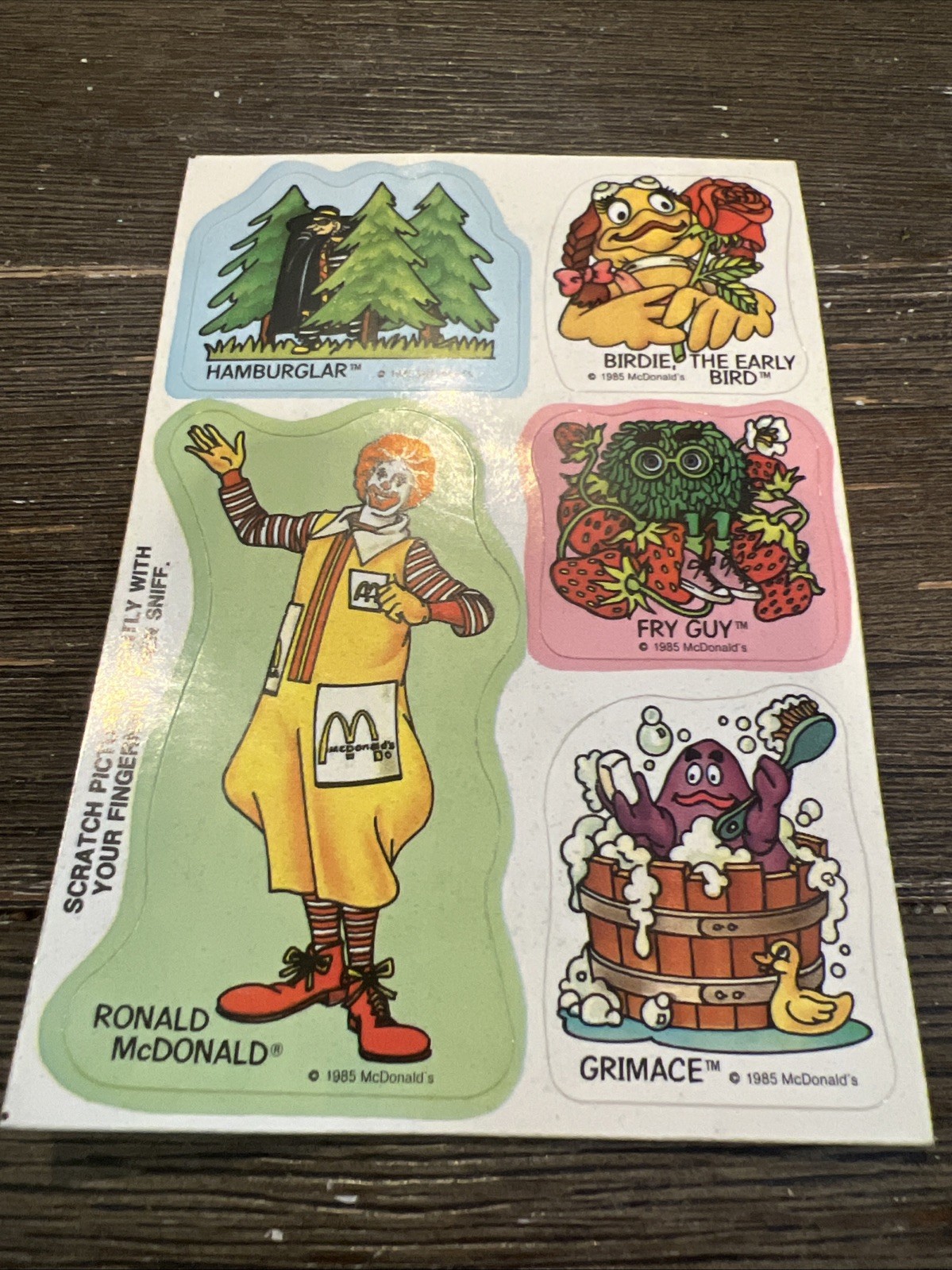 Vintage 1980s McDonald’s Scratch And Sniff Stickers Vintage 1980s McDonald’s Scratch And Sniff Stickers