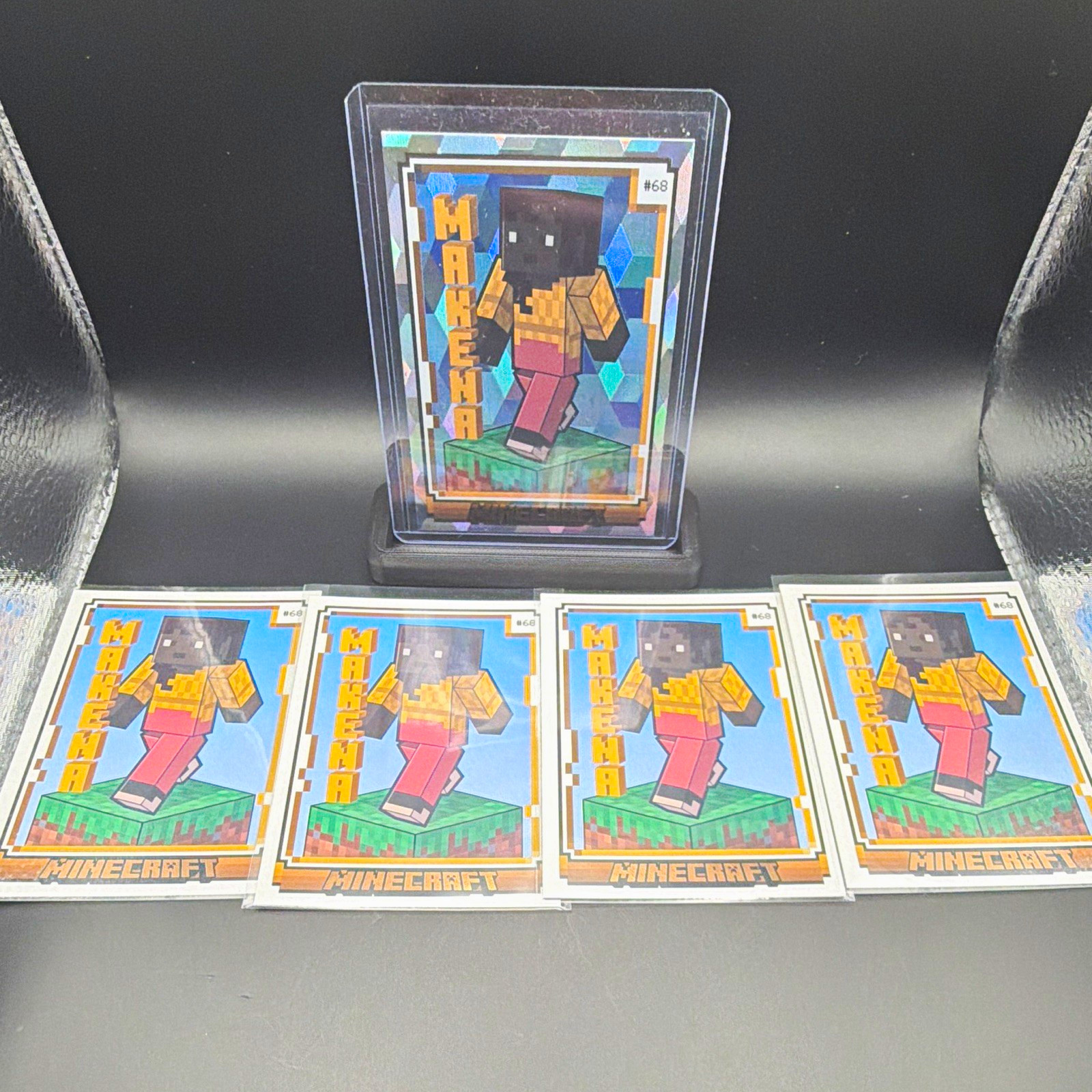 2024 Panini Minecraft Base Set Makena #68 Cubic Parallel+4 Base 5-Card Lot