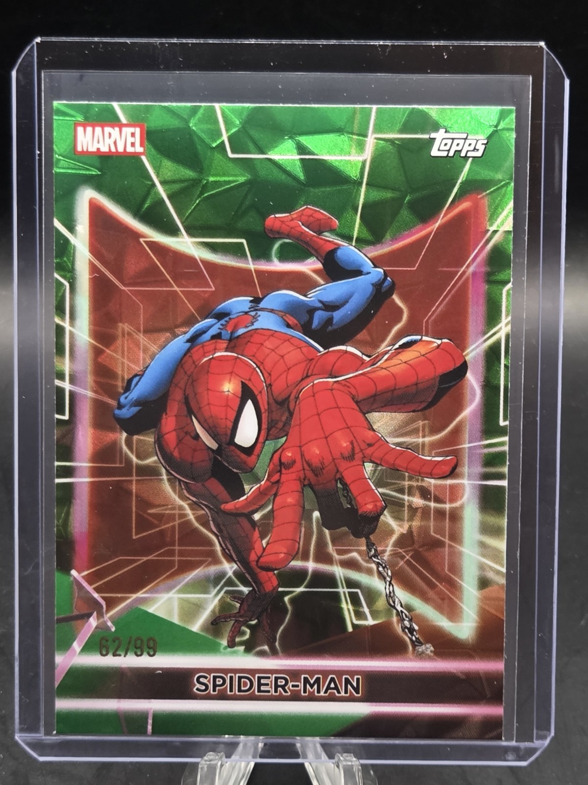 2026 Topps Neon Marvel Spider-Man Green Diamante /99 🕷🕸🔥 SSP #4 Retail Only