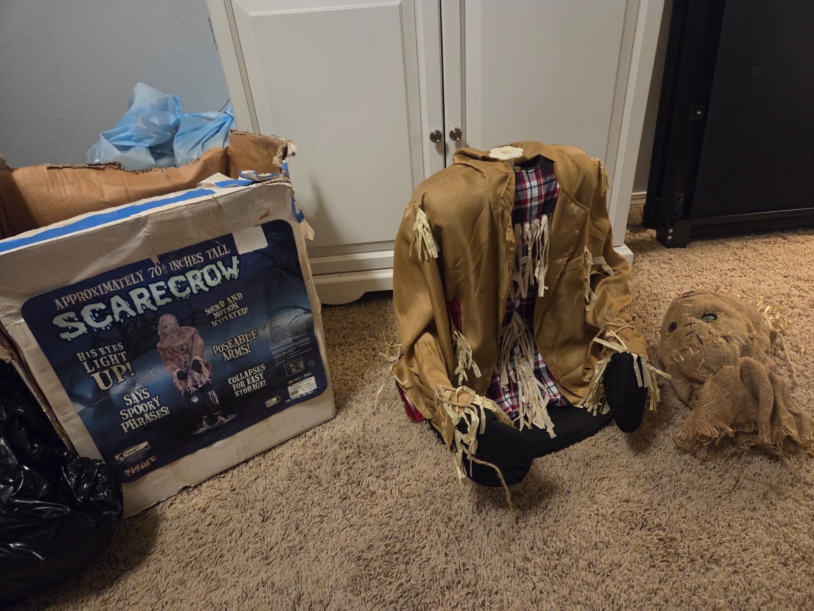 Gemmy Spirit Halloween Store Scarecrow retired animatronic Sound Rare 2006 W Box