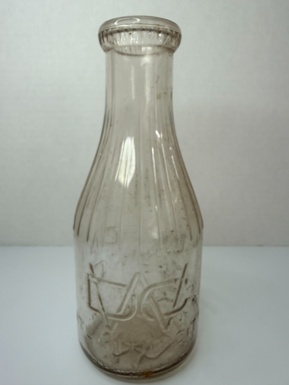Garden State Dairies Salem NJ Quart Milk Bottle M Sparks Sons Embossed Rare