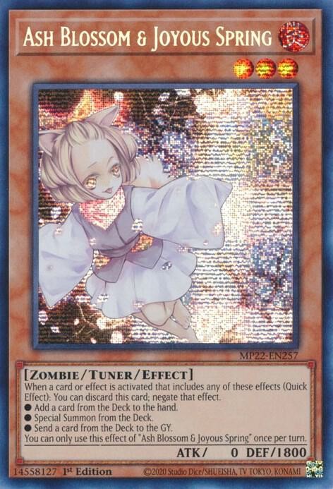 Ash Blossom & Joyous Spring MP22-EN257 Prismatic Secret Rare 1st Ed