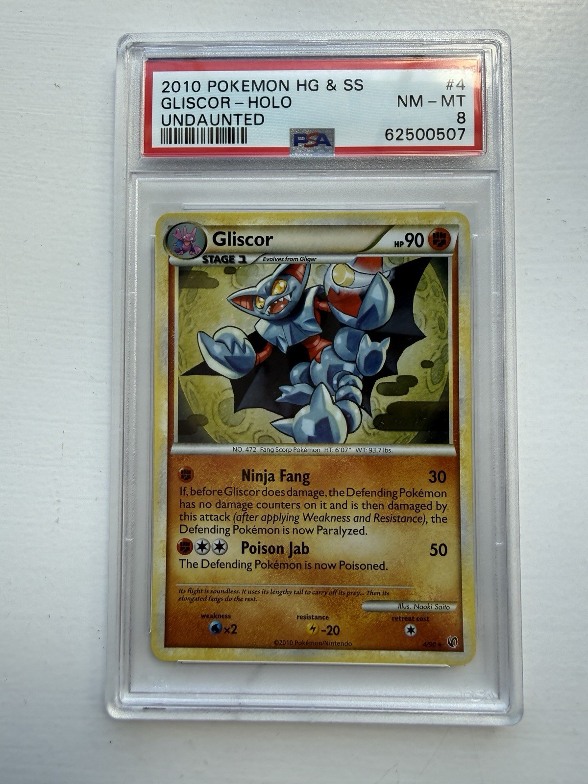 Gliscor Holo | 2010 Undaunted | PSA 8 | Low Pop 