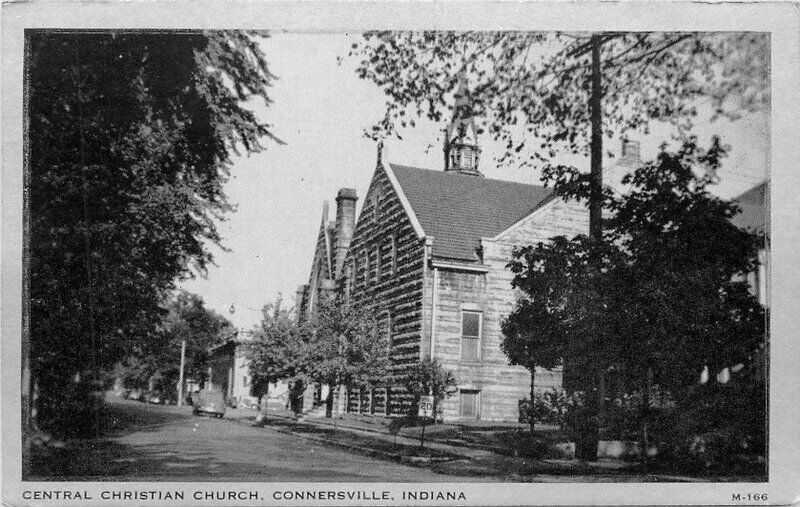 Indiana Connersville Central Christian Church Wayne Paper Box Postcard 22-2095