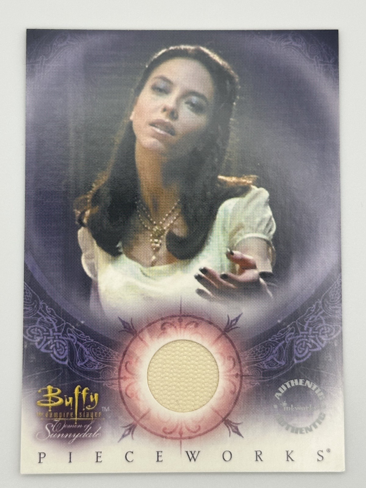 2004 INKWORKS BUFFY VAMPIRE SLAYER JULIET LANDAU/DRUSILLA #PW-2 SHOW-WORN ITEM