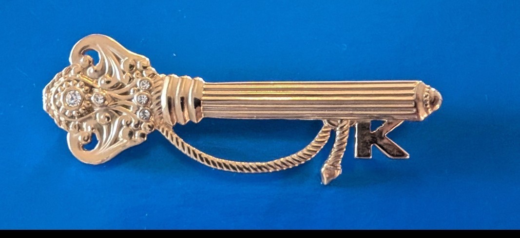 Retired 1996-1998 DAR Daughters of The Revolution Keys To The Column Pin Rare