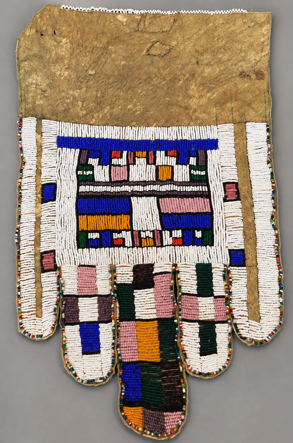 Vintage South African Ndebele Jocolo Beaded Goat Hide Ceremonial Wedding Apron