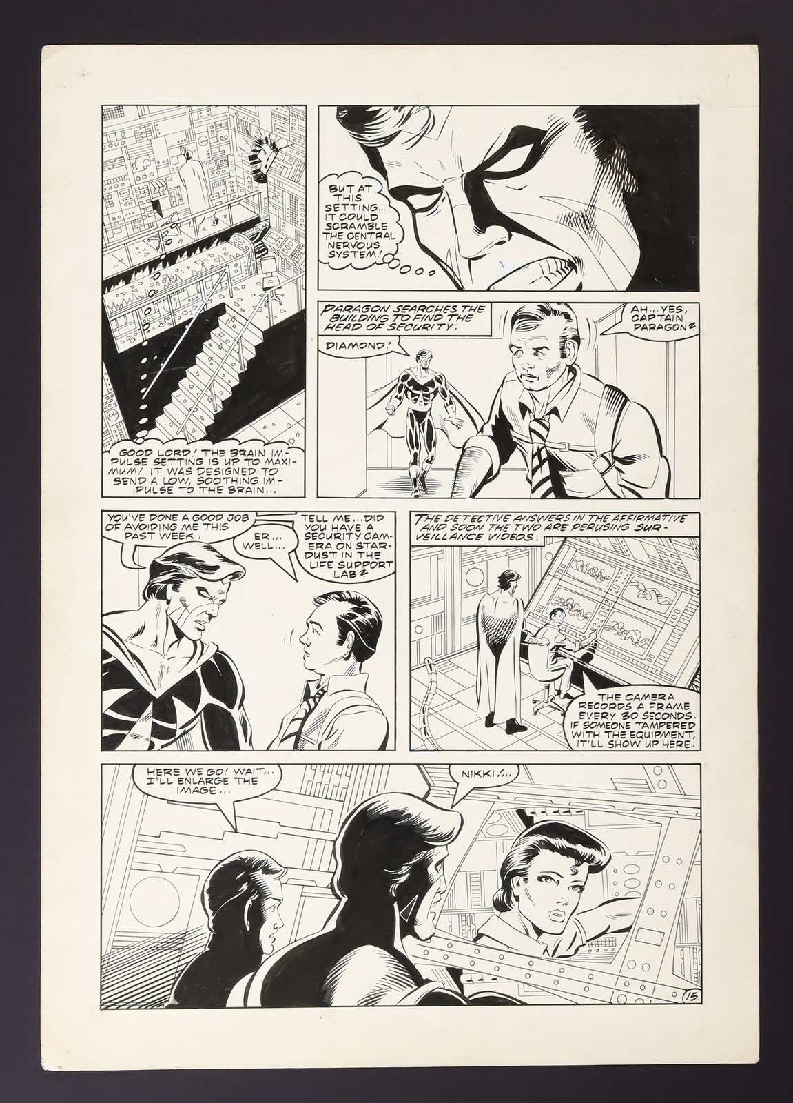 Original Art Captain Paragon & Sentinels of Justice #4 Pg 15 by Erik Larsen