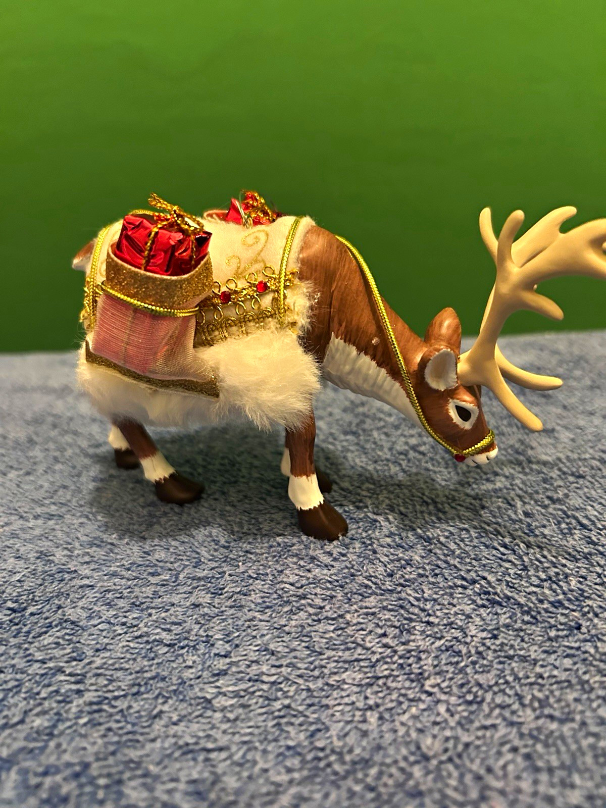 Hallmark Keepsake Father Christmas\'s Reindeer Hanging Christmas Tree Ornament