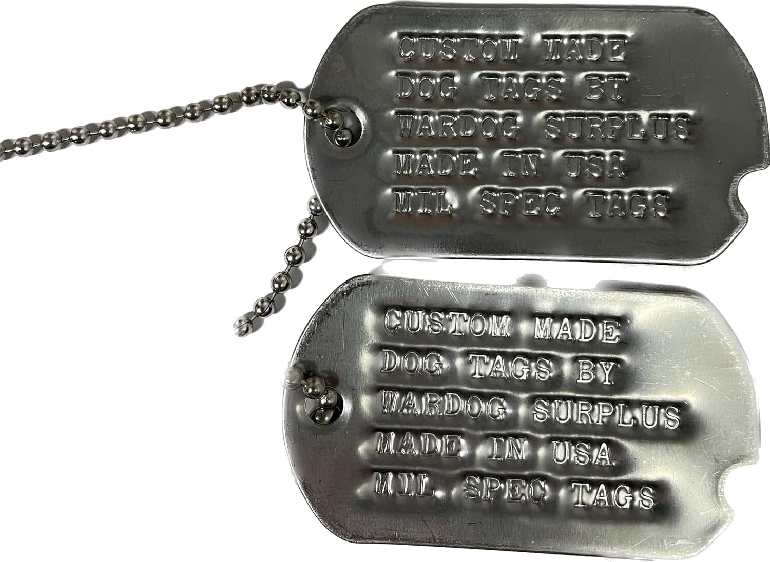 Real WW2 / Vietnam Era Notched Military Personalized Dog Tag Set Army USMC NAVY