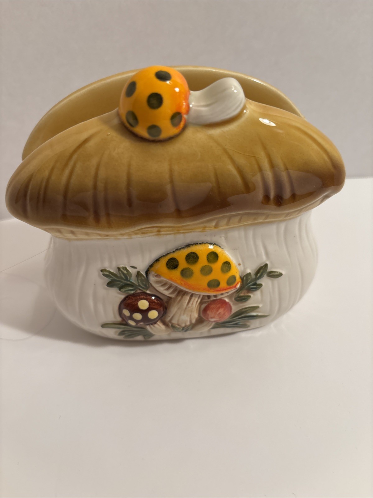 Vintage Sears Merry Mushroom Napkin Holder 1978 Preowned