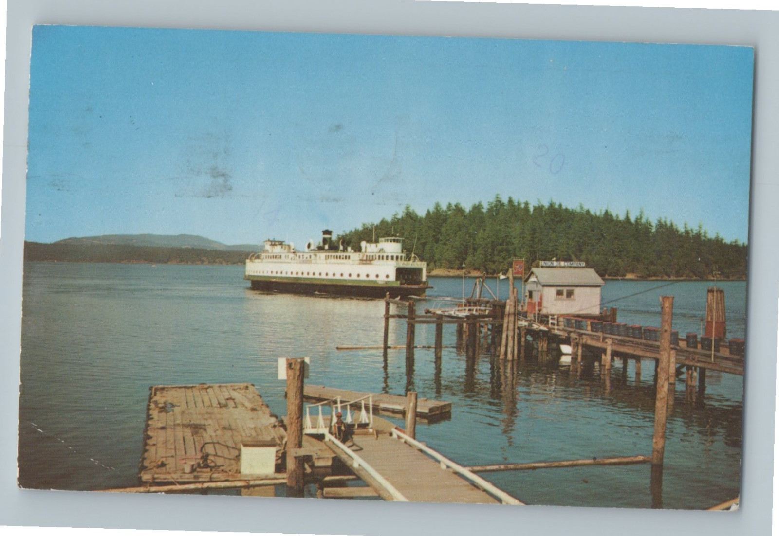 Motor Ferry Klickitat Friday Harbor Washington State Ferry Vintage Postcard K2