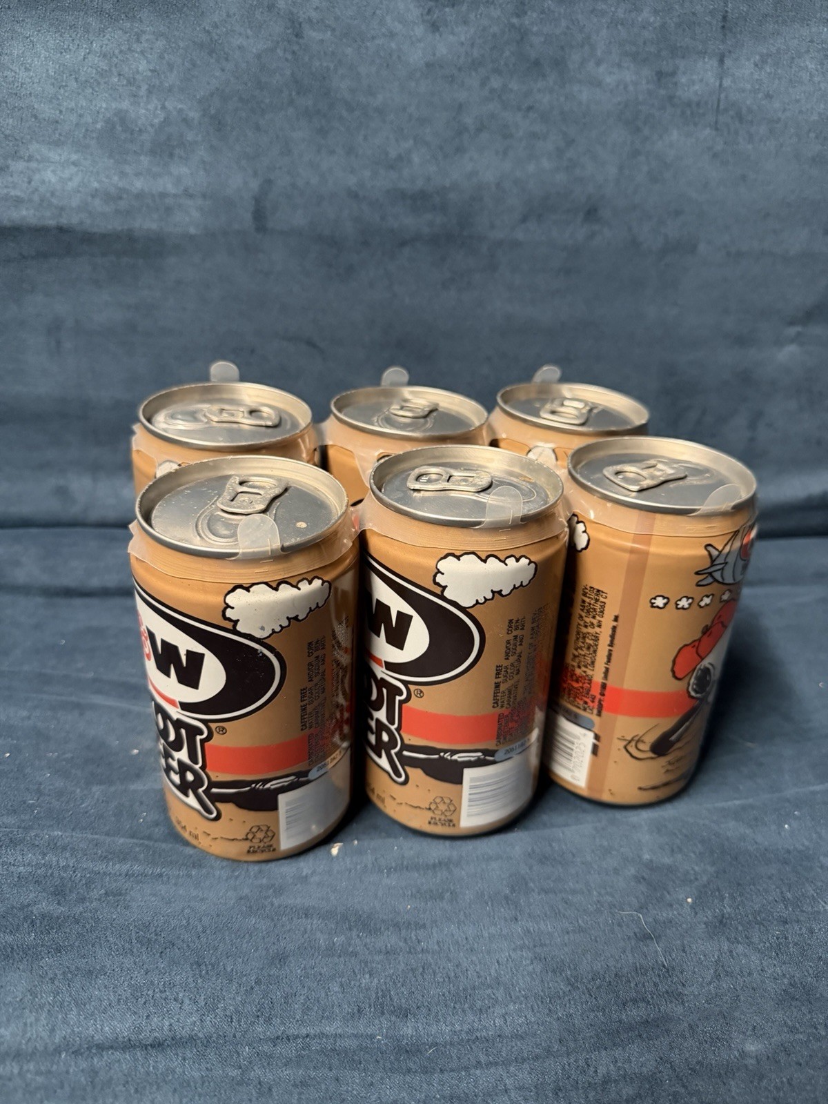 Vintage Snoopy A&W Root Beer 6 Pack All Cans Full Vintage Snoopy A&W Root Beer 6 Pack All Cans Full