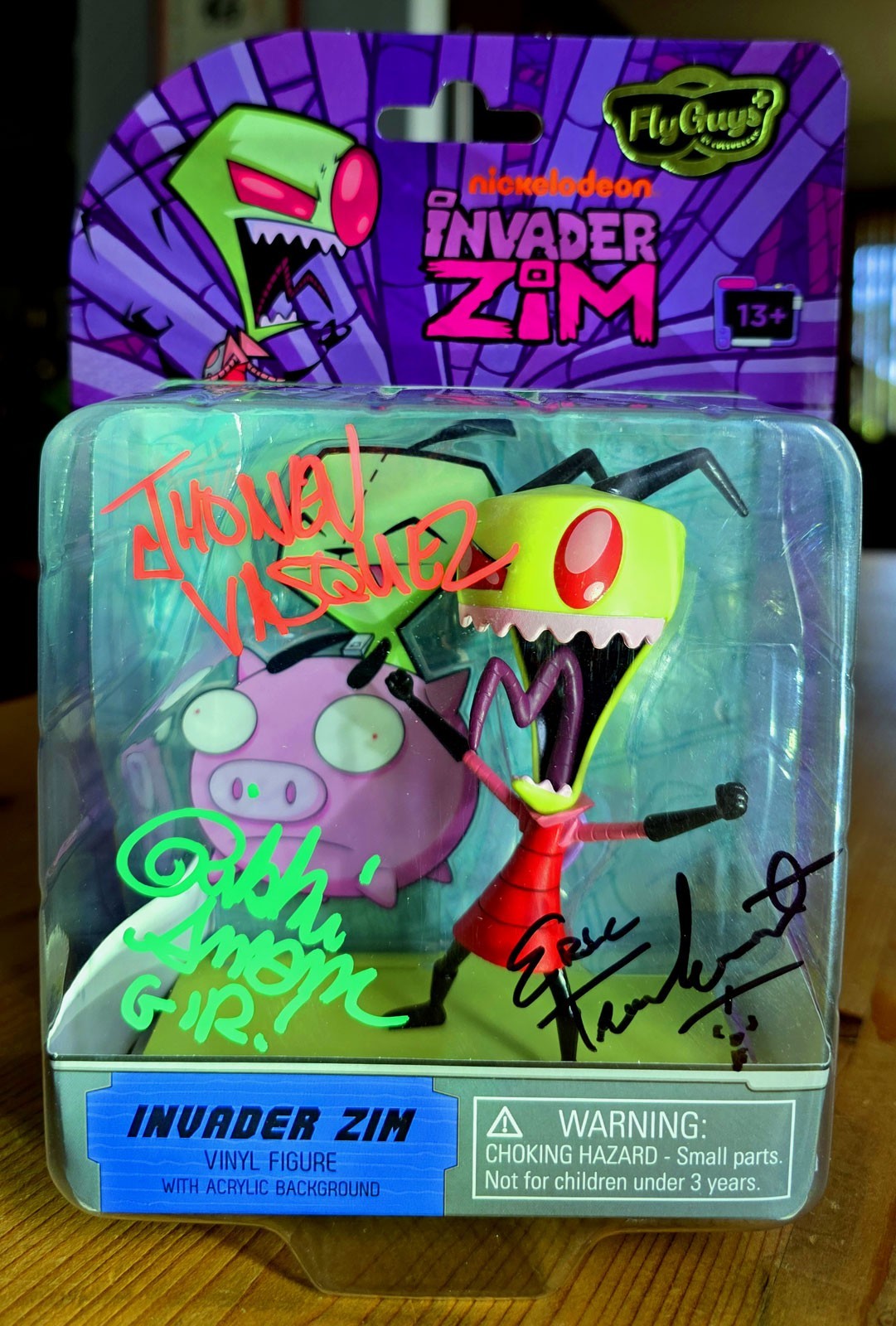 INVADER ZIM Signed by 3: Jhonen Vasquez, E. Trueheart, R. Simons - OFFICIAL PIX INVADER ZIM Signed by 3: Jhonen Vasquez, E. Trueheart, R. Simons - OFFICIAL PIX