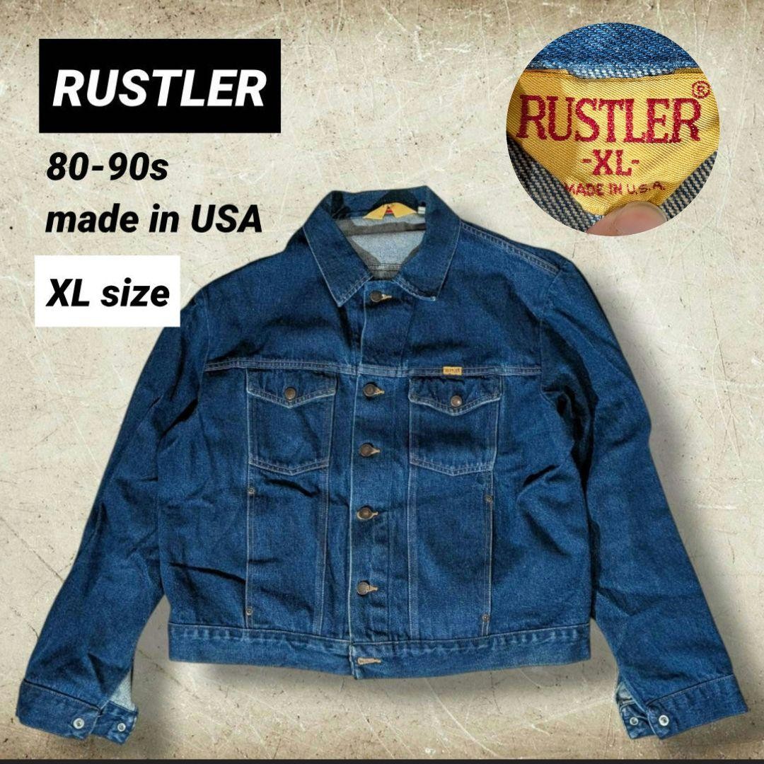 Wrangler Vintage God Silhouette 80S-90Susa Triangular Tag Rustler Denim Jacket M