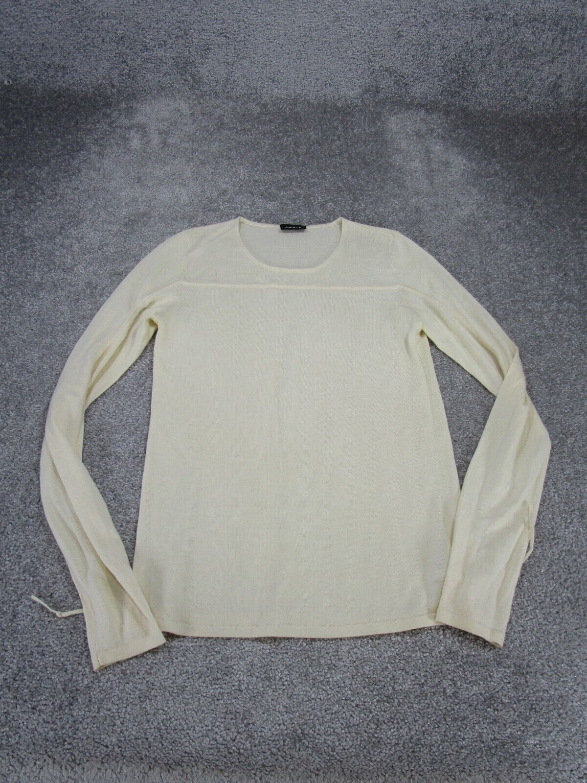 Akris Shirt Womens 4 Cashmere Silk Blend Ivory Long Sleeve Tee