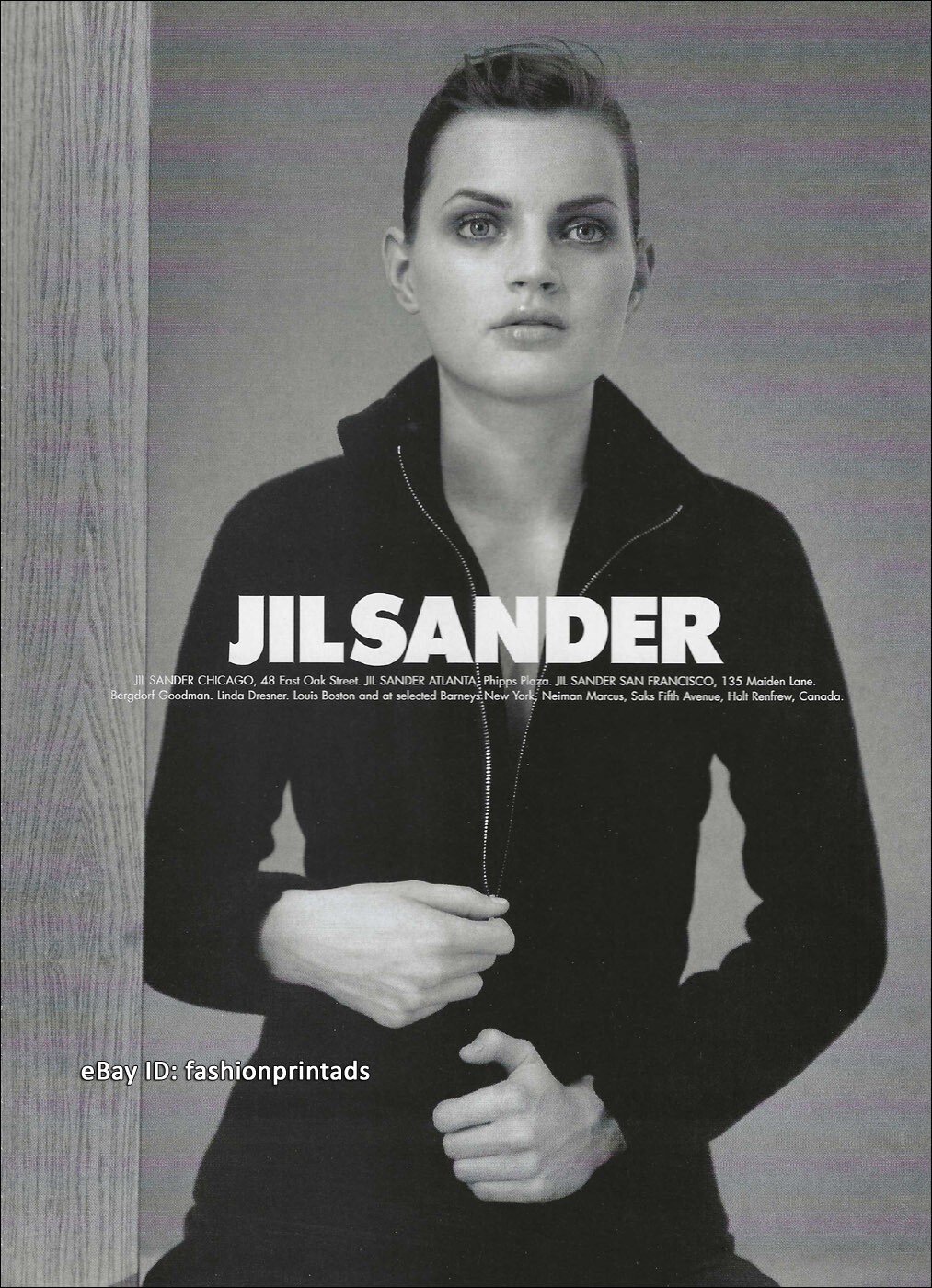 vintage JIL SANDER 1-Page PRINT AD Fall 1996 GUINEVERE VAN SEENUS Craig McDean