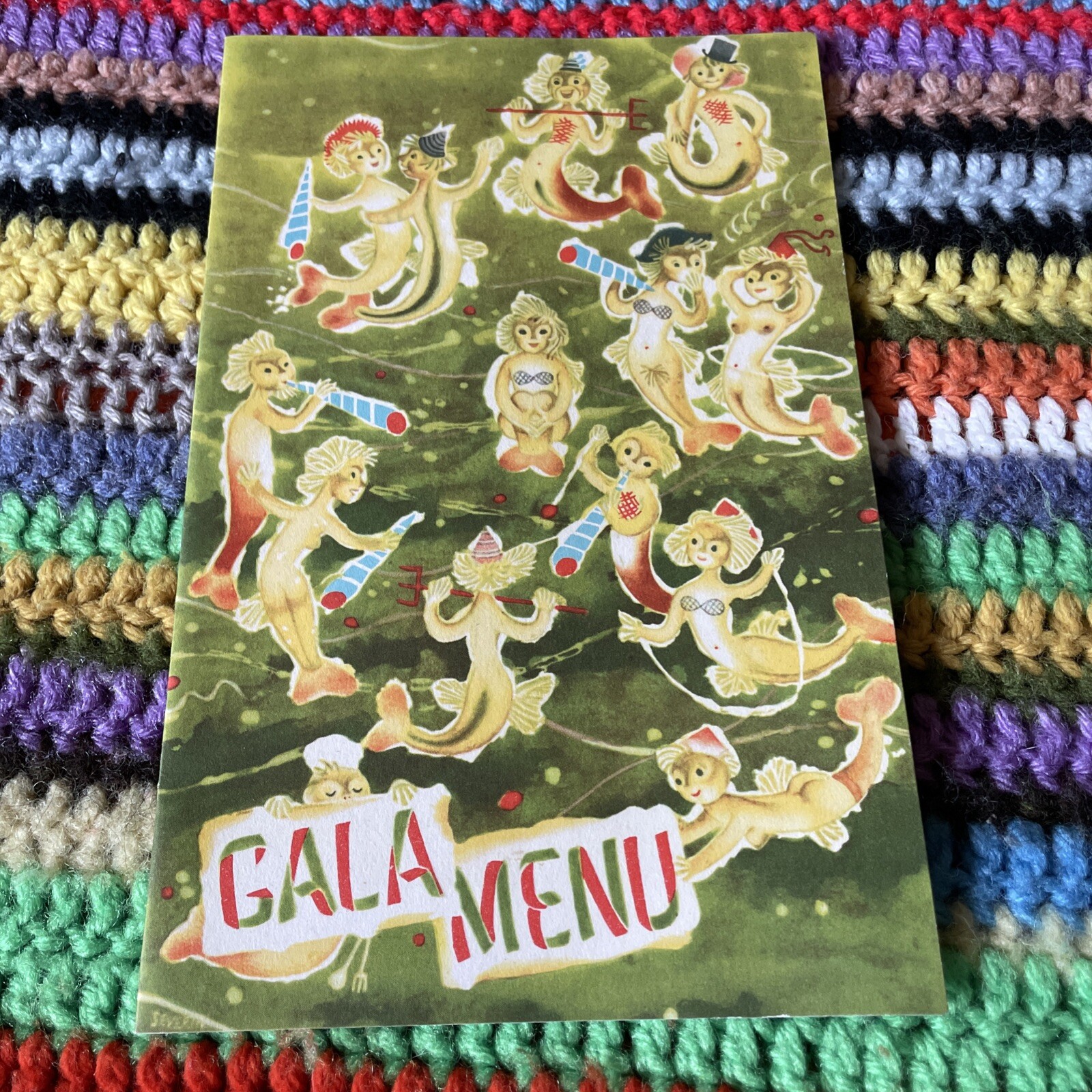 1959 SS Himalaya P&O Lines Gala Aloha Dinner Menu Signed Autographs Ocean Liner
