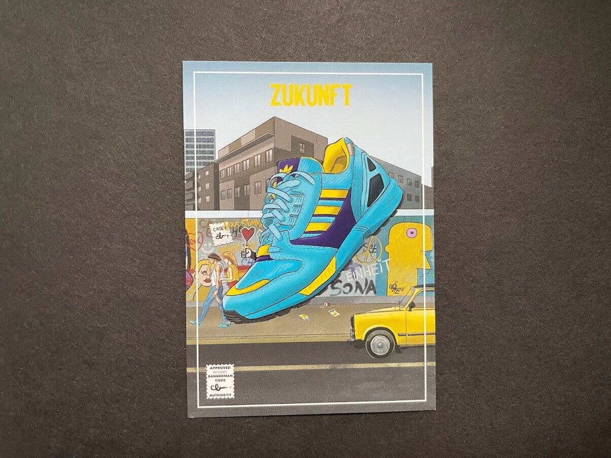 2022 Panini x Footlocker Sneaker Card Adidas ZX8000 - Aqua 