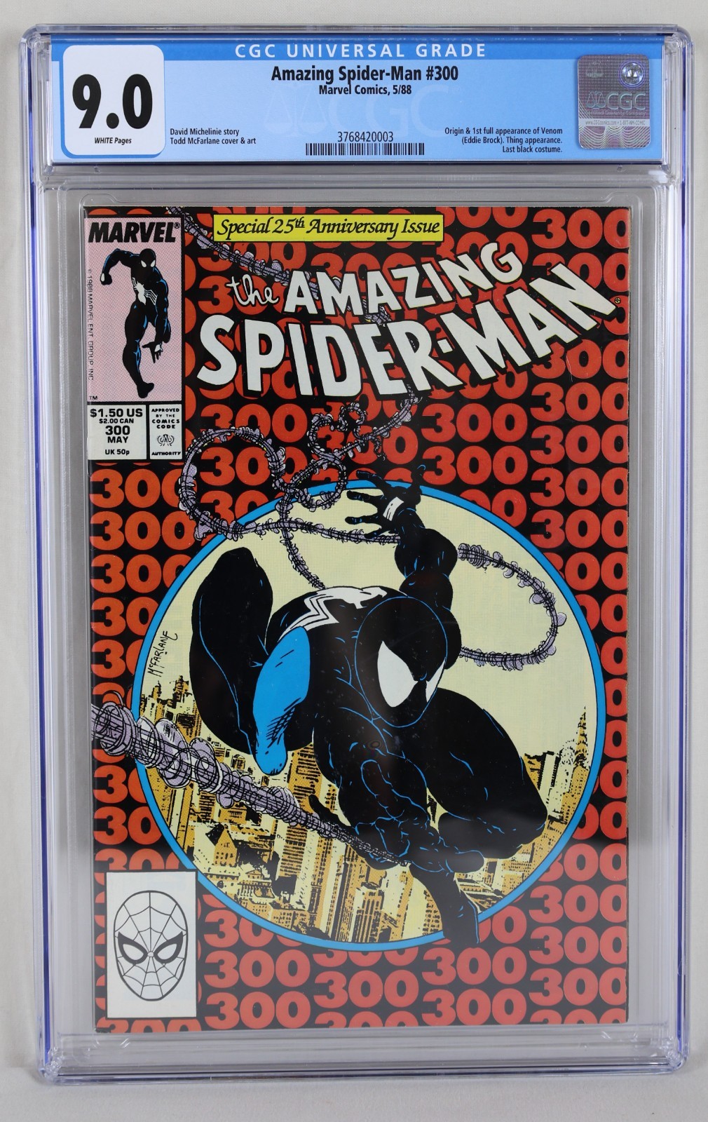 Amazing Spider-Man #300 CGC 9.0 VF/NM 1st Venom Todd McFarlane 1988