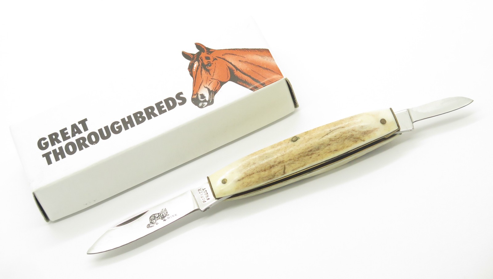 Vintage 1976-1978 Parker Frost Imai Seki Japan Folding Stag Mink 2.87 Vintage 1976-1978 Parker Frost Imai Seki Japan Folding Stag Mink 2.87