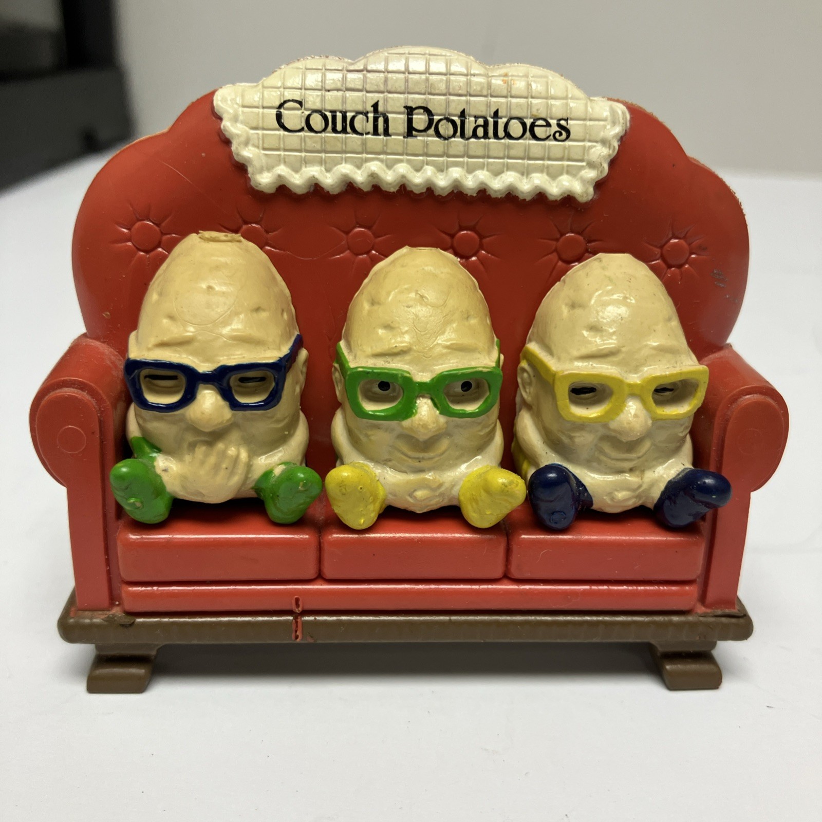 Vintage Giftco COUCH POTATOES Refrigerator Fridge Magnet Complete Set
