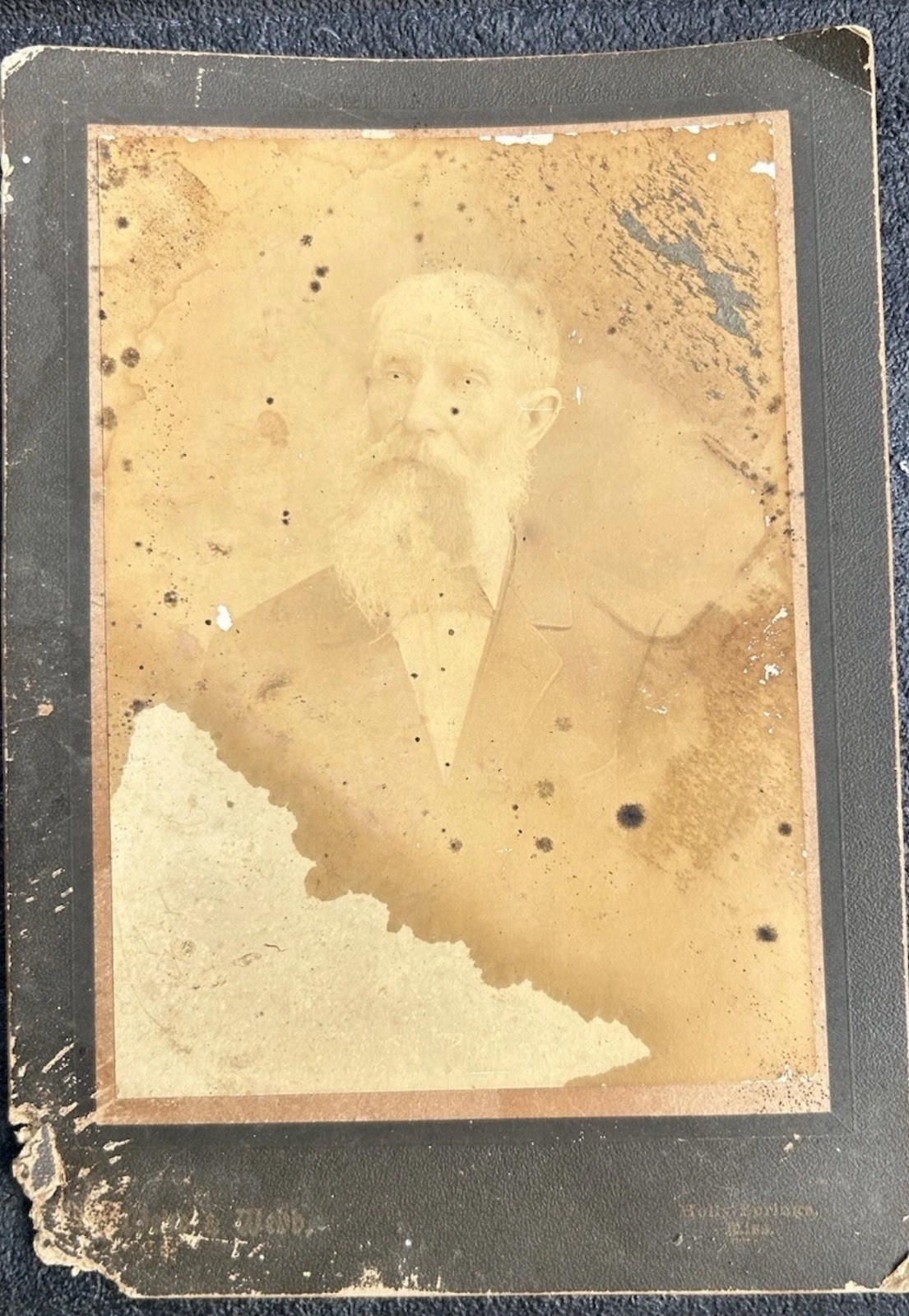 Antique Cabinet Card Photo Confederate Civil War Veteran Soldier
