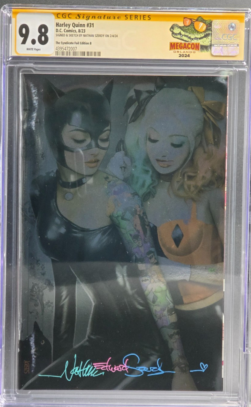 💎 HARLEY QUINN #31 SYNDICATE FOIL B 💎 CGC 9.8 💎 SZERDY SIGNED & SKETCHED 🎨