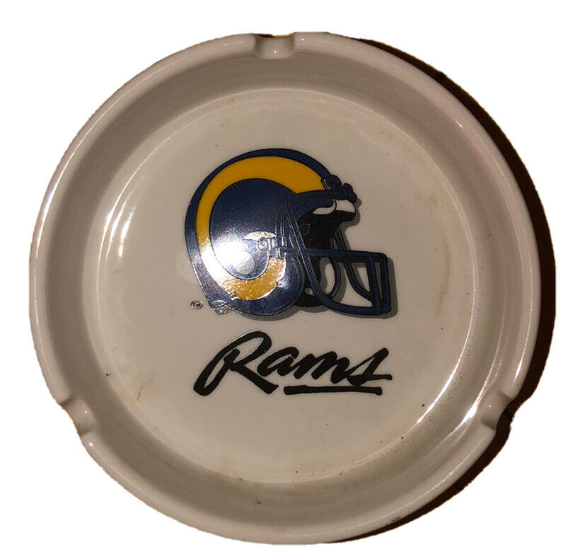 1970’s Very Rare Los Angeles Rams NFL Licensed Papel China Porcelain Ash Tray 